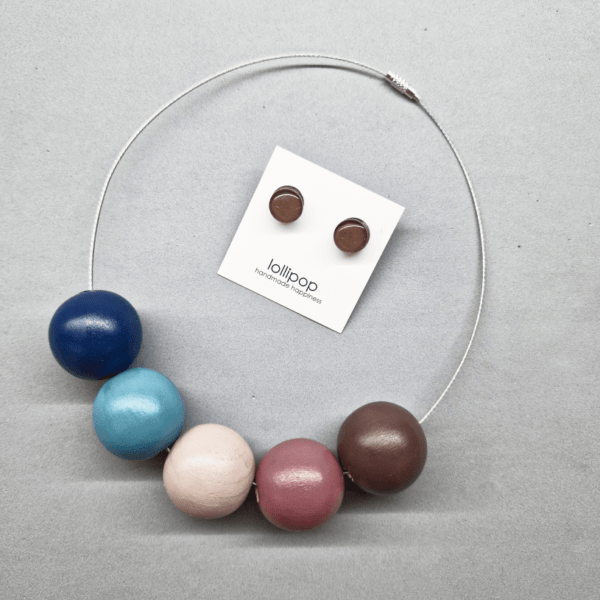 Pearls of Nature колие с Dark Cocoa Elegance обеци