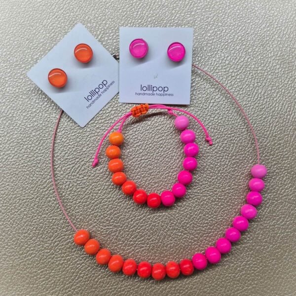 Комплект "Mini magenta pearls"
