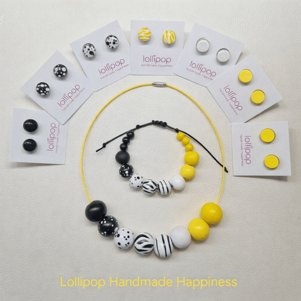 Комплект „Dots Stripes Pearls Yellow “