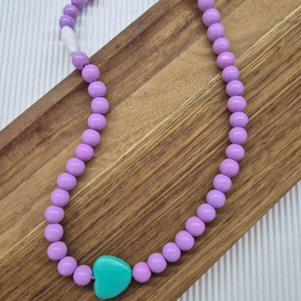 Колие "Purplemint heart"